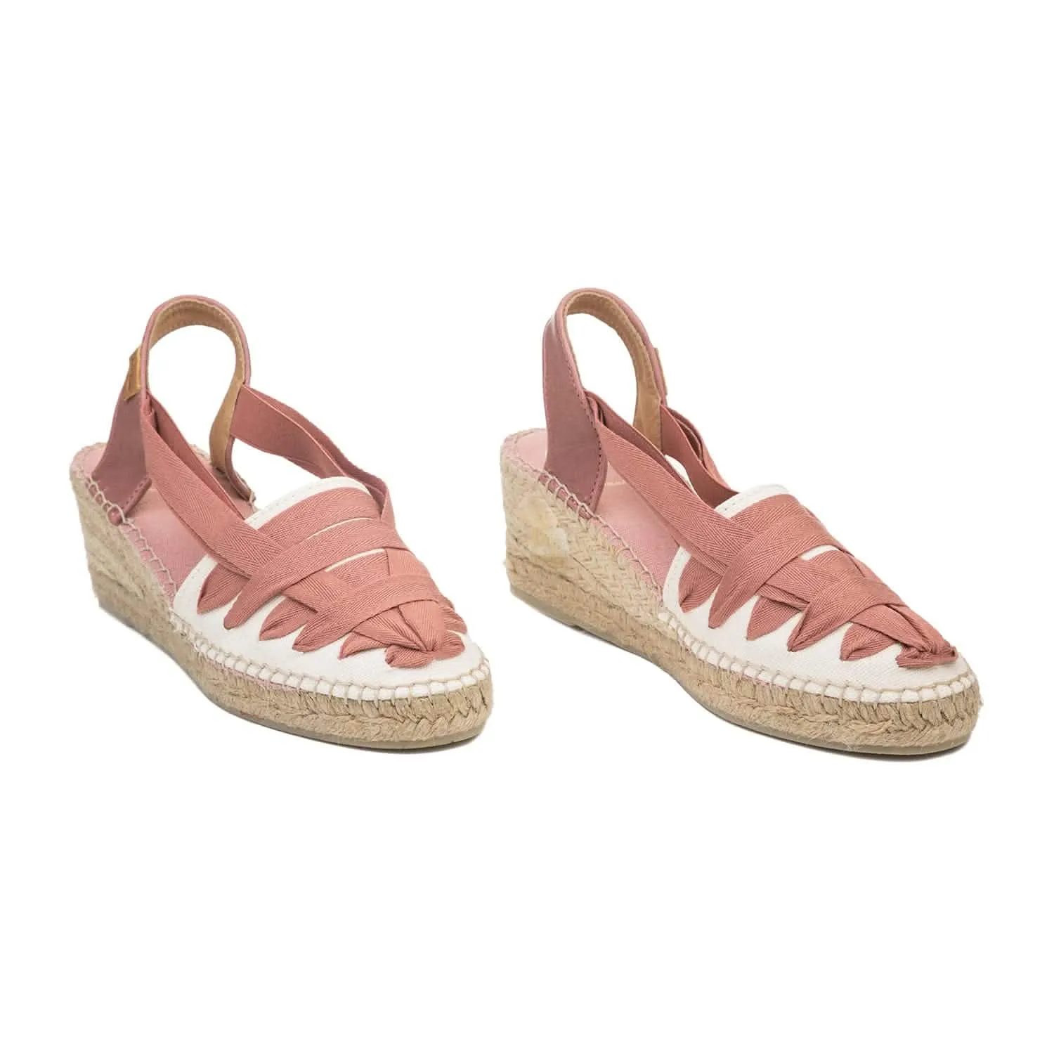 Multicolor Cotton Blend Wedge Espadrille for Women - Tracy-CU