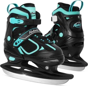 Nattork Adjustable Ice Skates for Kids - Teal