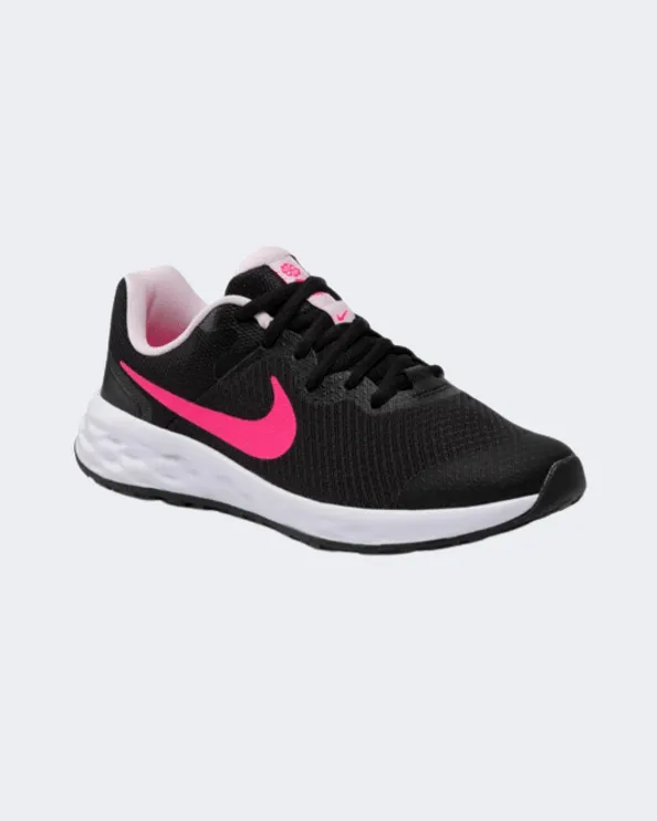 Nike Revolution 6 Gs-Boys Running Shoes Black/Pink Dd1096-007