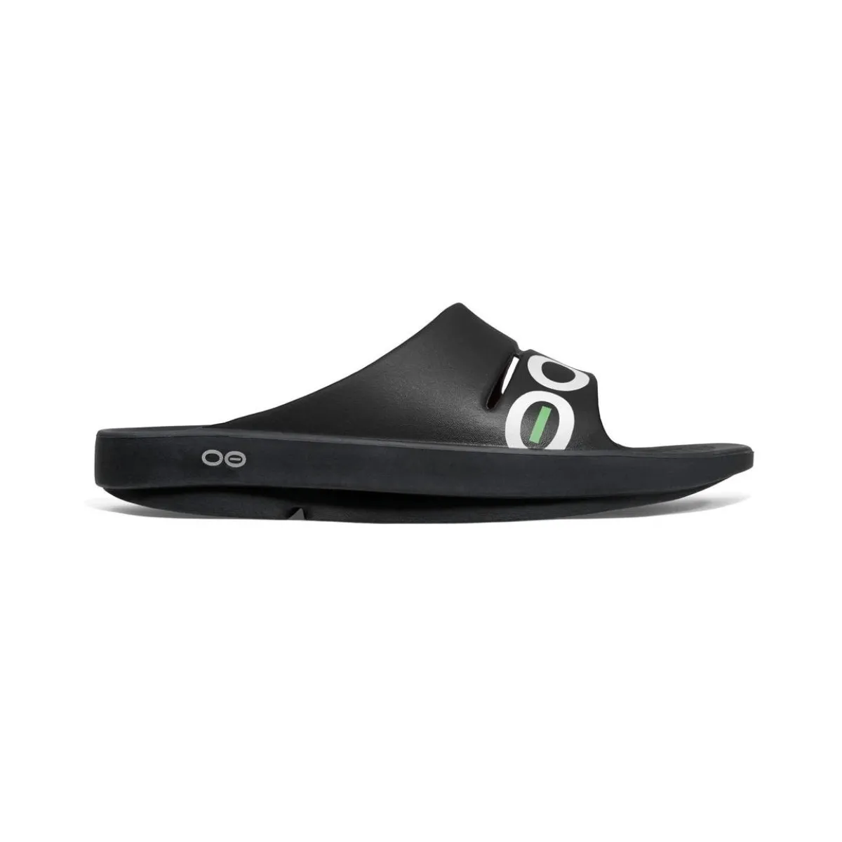 Oofos OOahh Sport Sandals Black White Unisex