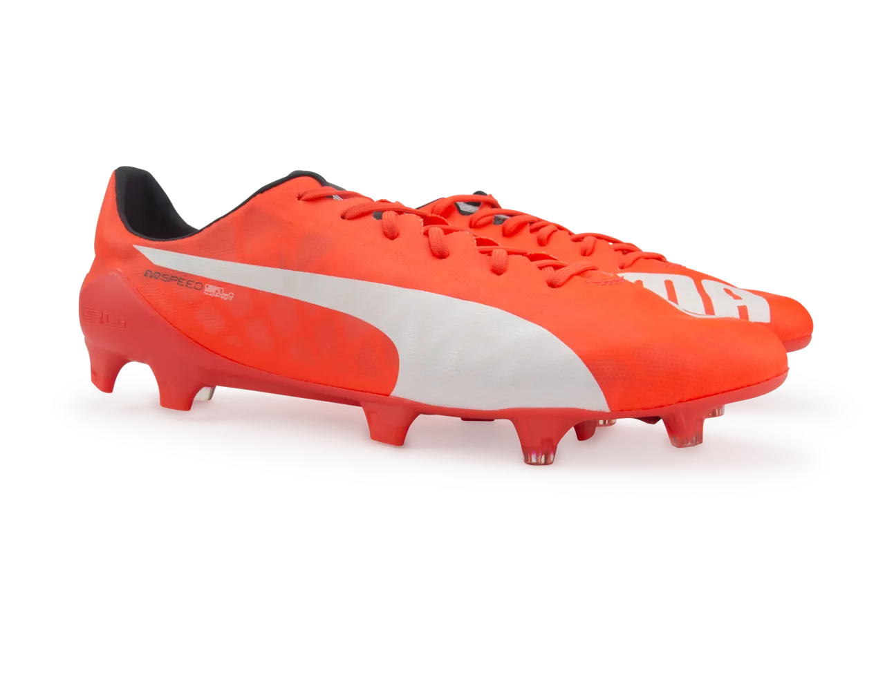 PUMA Men's evoSPEED SL FG Lava Blast/White/Total Eclipse