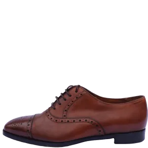 RALPH LAUREN THATCHER BROWN OXFORD SHOE