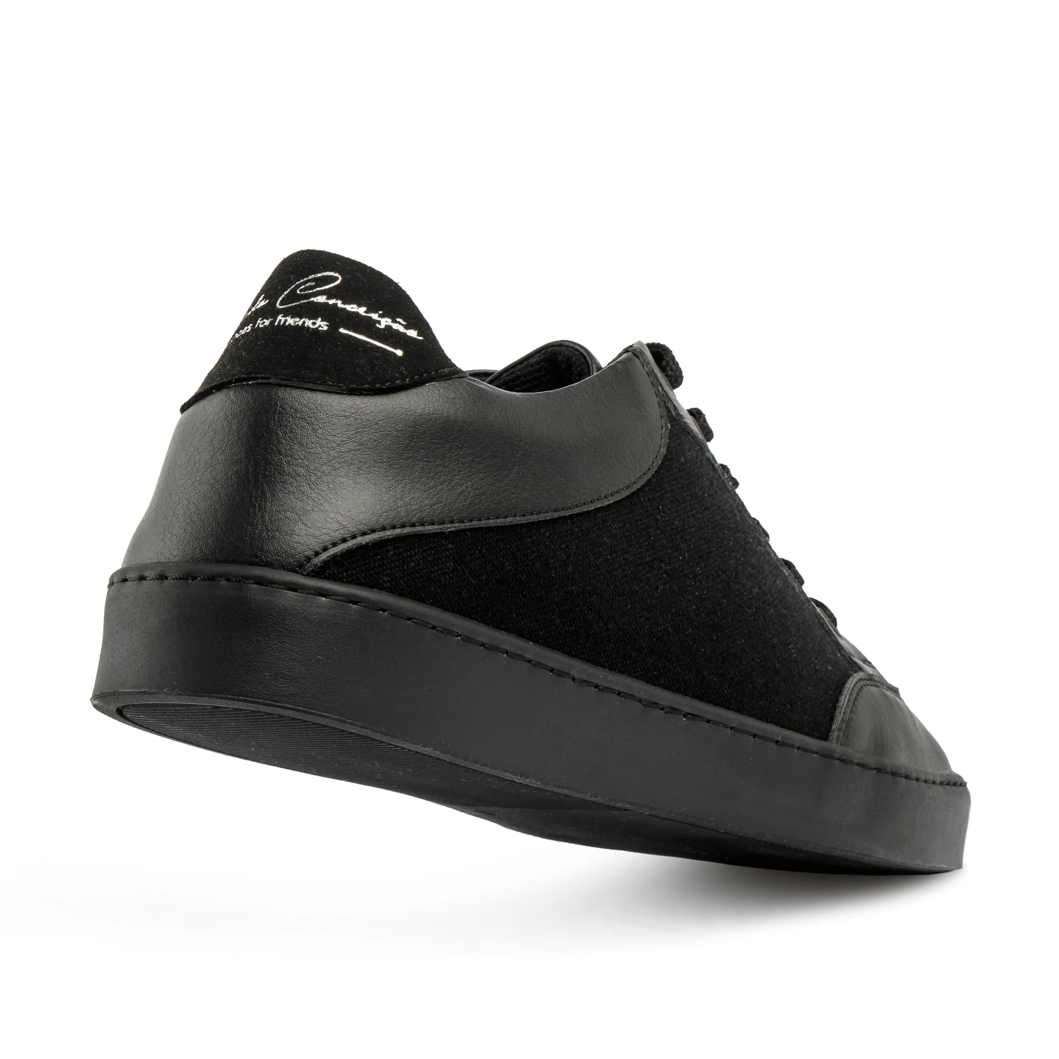 RC Unisex Recycled Vegan Leather Trainers | Off Black