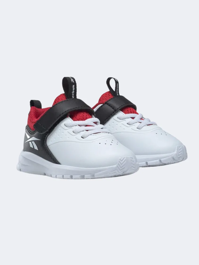 Reebok Rush Runner 4 Infant-Boys Running Shoes White/Black/Red