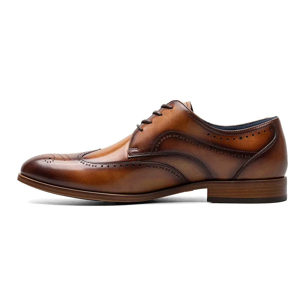 Stacy Adams Tan BRAYDEN Wingtip Oxford Shoes