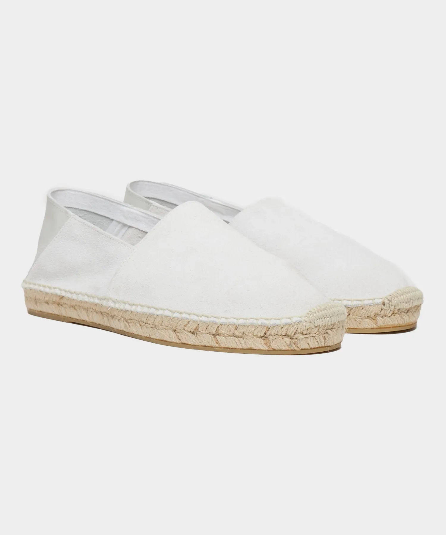 Suede Espadrille in Ivory