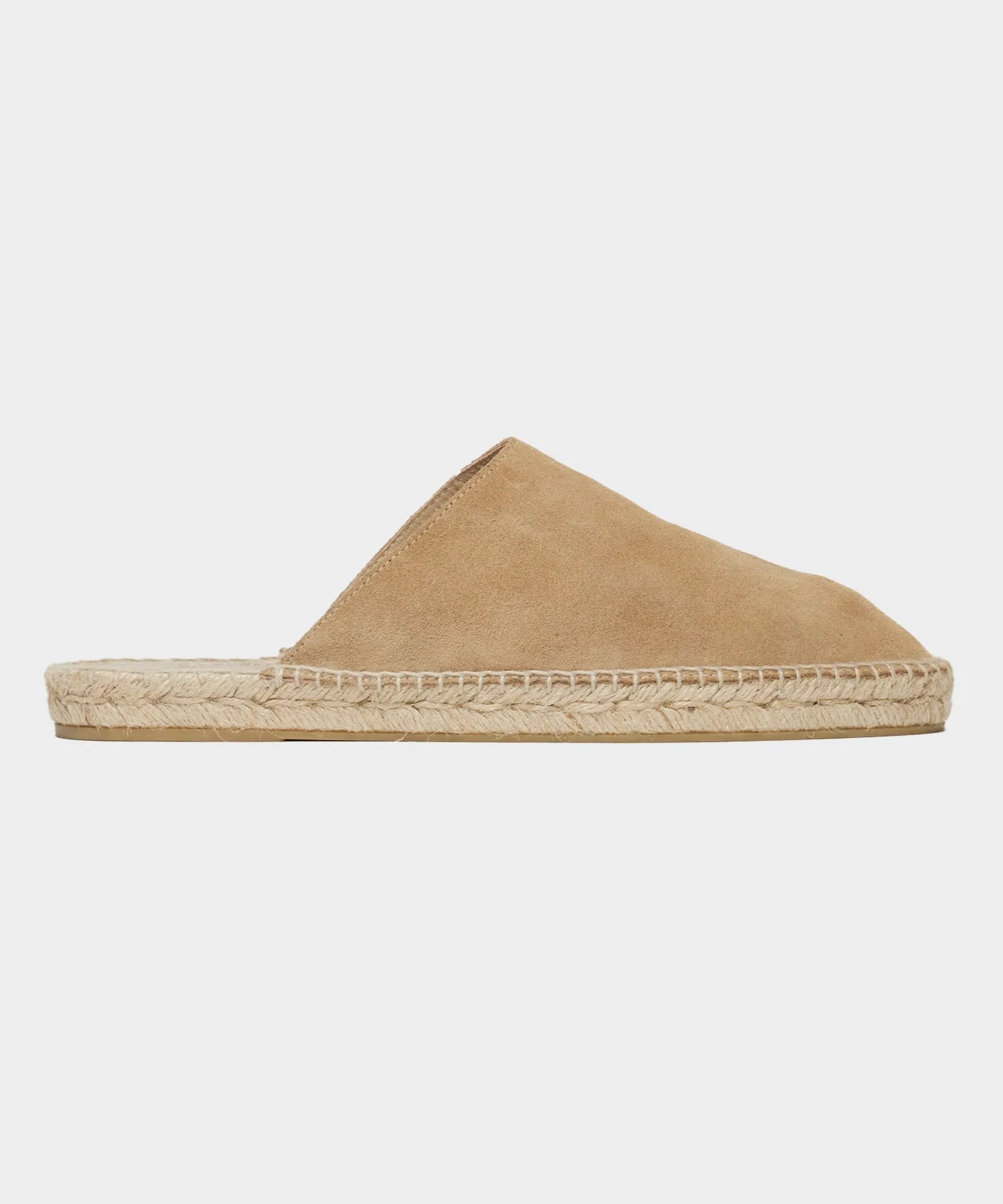 Suede Espadrille Mule in Natural