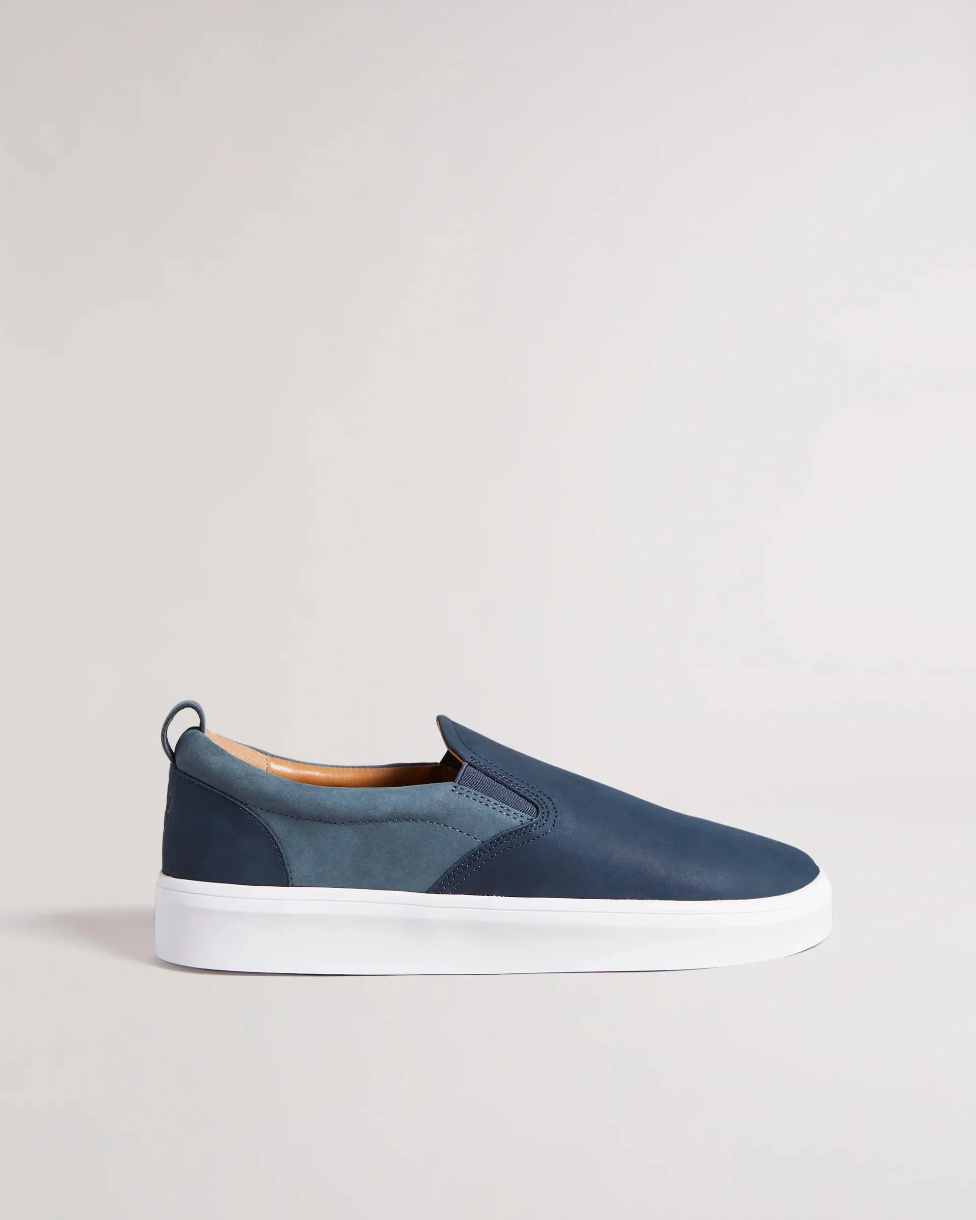 Ted Baker Simmon Nubuck Casual Elastic Trainers | Navy