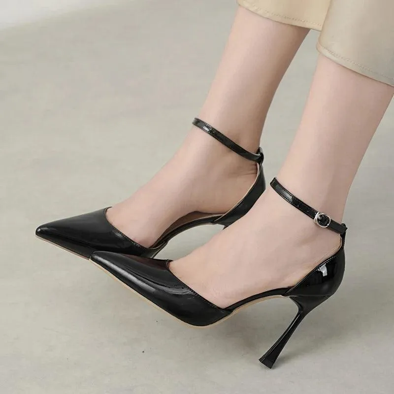 TSS33 Leather Pumps Thin High Heels - Women's Casual Shoes