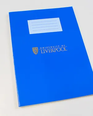 University of Liverpool Crested A4 Laminated Exercise book