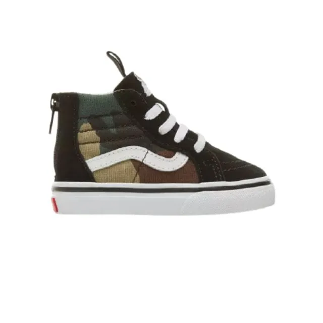 Vans Sk8-Hi Zip Kids Lifestyle Shoes Black/Woodland Va32R3Nra