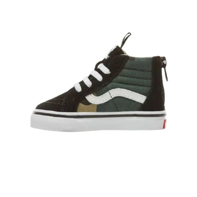 Vans Sk8-Hi Zip Kids Lifestyle Shoes Black/Woodland Va32R3Nra