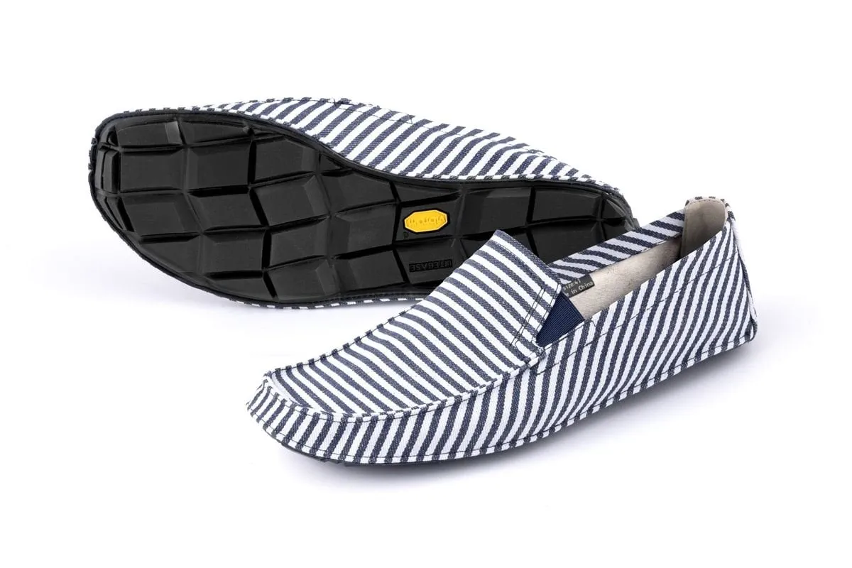 Vibram One Quarter MOC Mens Shoes Minimalist Footwear - Canvas Stripes