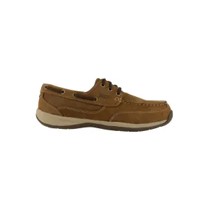 Women's Sailing Club Steel-Toe Slip On Work Shoe Brown