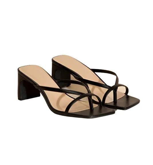 Womens Shoes Style No. Gadget-S Thong Mule Heels