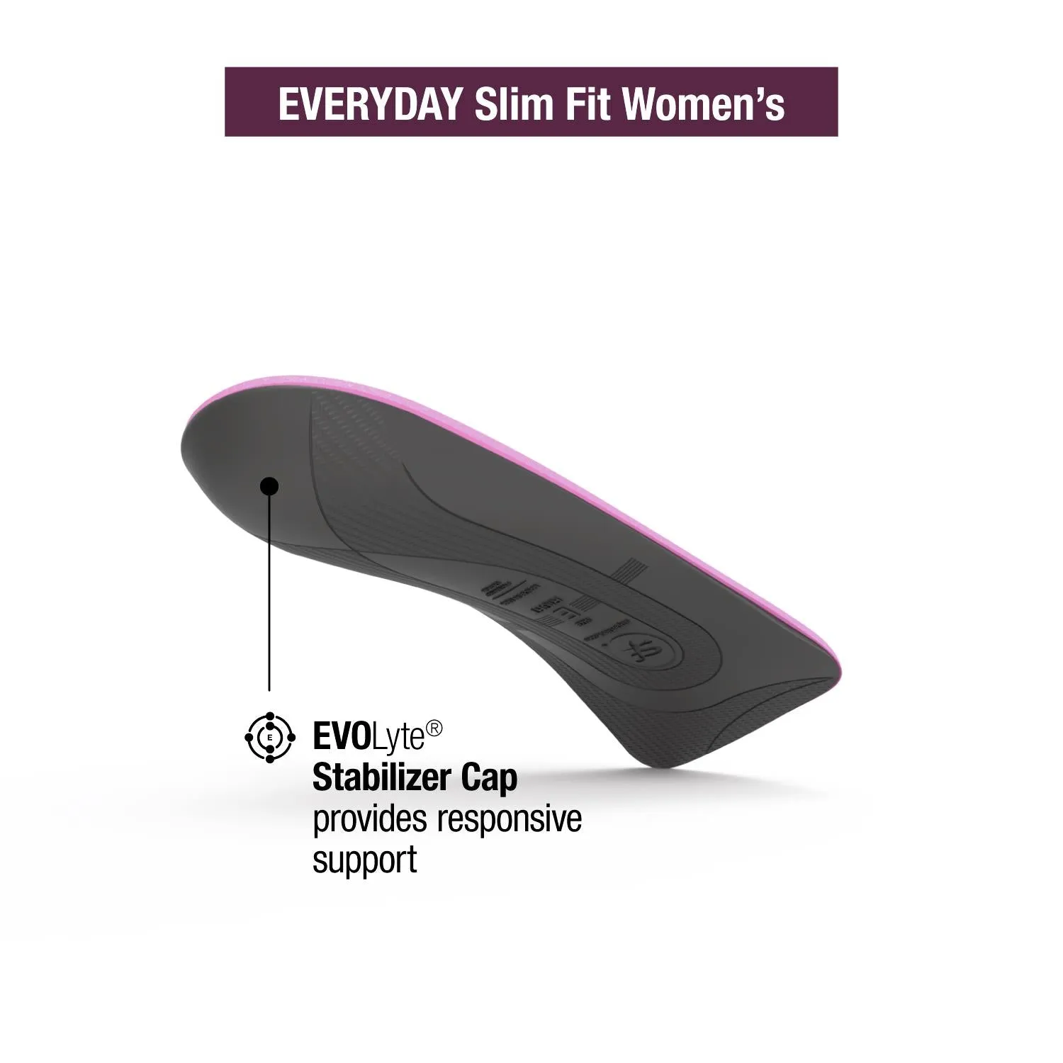 Women's Superfeet Everyday Slim Fit Premium Insoles Purple